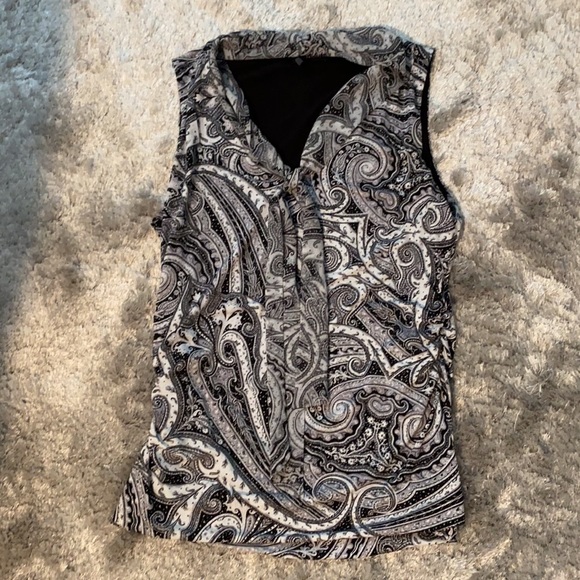 White House Black Market Paisley Top - Large - Picture 3 of 8